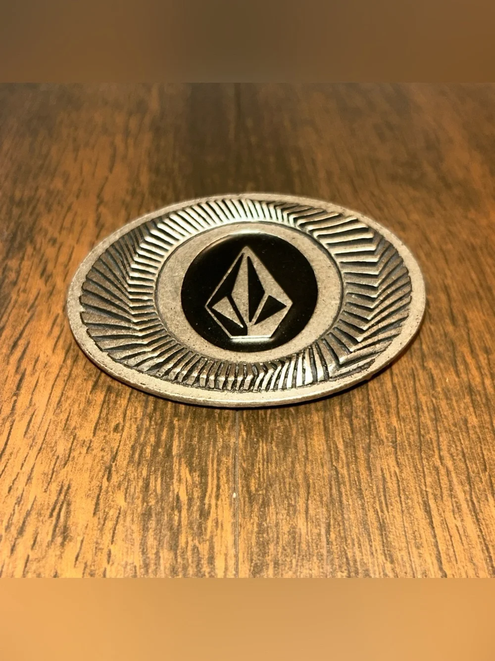 Early 2000s Y2K Volcom Stone Belt Buckle Skate Surf Snowboard Metal Logo Vintage